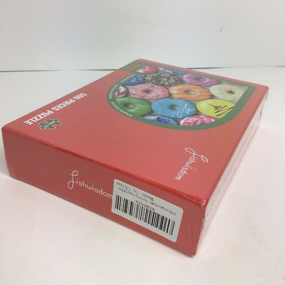 Fishwisdom Jigsaw Puzzle Donut Doughnut 500 Piece 20" X 15" Dessert Snacks New - Picture 6 of 12